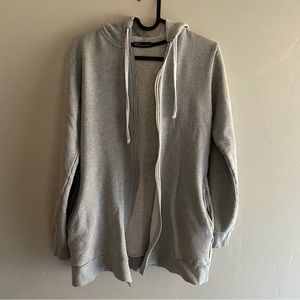 LAmade Resolutions grey zip hoodie sweatshirt pockets M